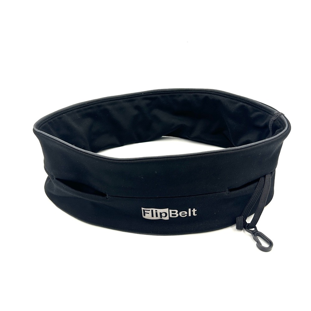 FlipBelt Classic Running Belt Unisex Black Spandex S Athletic Workout Gorpcore